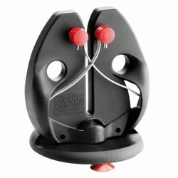 F. DICK | Rapid Steel Action Knife Sharpener – 3 sharpening rods - with base plate - black