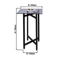 Bijzettafel-/ koffietafel - inklapbaar - 50 x 70 cm