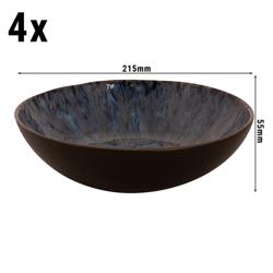 (4 adet) Tatlı / Salata Kasesi - Steinzeug - Lester - yuvarlak - Ø210mm - Mavi