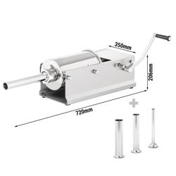 Poussoir à saucisses manuel - 5 litres - inox - incluant 4 embouts