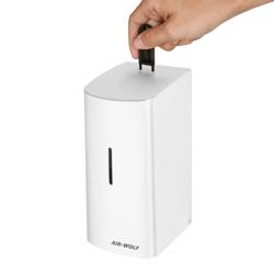 AIR-WOLF | WC-Sitzreiniger mit Sensor - 500ml - Edelstahl Weiß