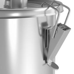 Commercial Sauce Dispenser with Pump - 10 litres - adjustable dose - 40ml per pump - with container - Stainless steel - 265x440mm