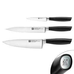 (3 pieces) ZWILLING | All Star Knife Set – Black Handle - FRIODUR Ice-Hardened - Made in Germany