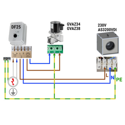GM 3/8-VML- شیر مغناطیسی گاز