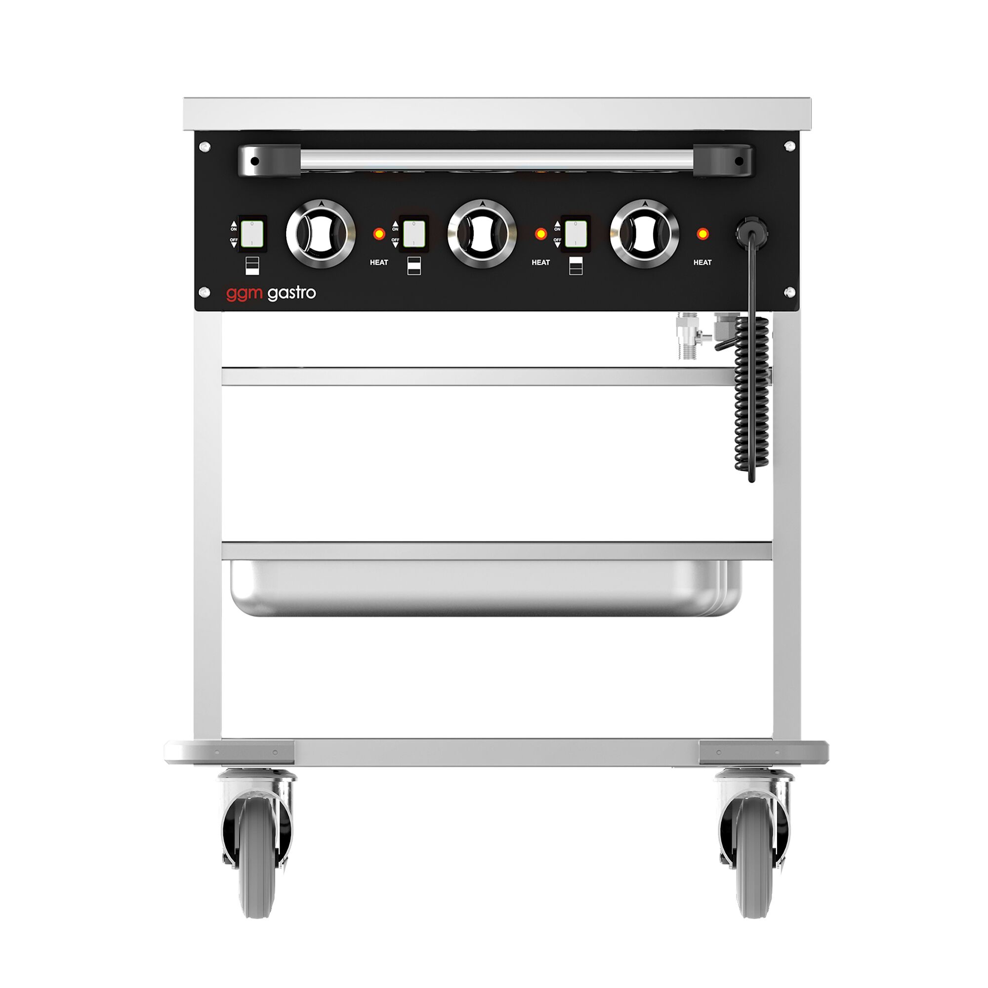 Värmevagn – vattenbad - 3 kW - 3x GN 1/1 - separat temperaturreglering per bassäng