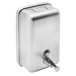 Zeepdispenser met drukknop - 1000 ml - Roestvrij staal