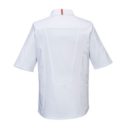 Kısa Kollu MeshAir Pro Chef Ceket - Beyaz - Beden: M
