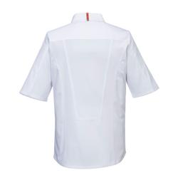 MeshAir Pro Men's Short Sleeve Chef Jacket – White - Size XXL - Slim Fit