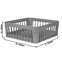 (6 pieces) Commercial Glasswasher Glass Rack – 350x350x150 mm - Grey