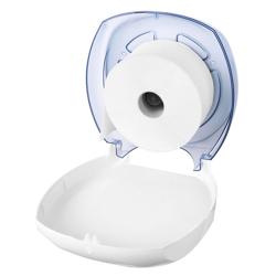 AIR-WOLF | Büyük Rulolar için Tuvalet Kağıdı Dispenseri - 290 mm'ye kadar 1 büyük rulo için - ABS plastik - beyaz