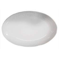 (6 ks) CLASSICO - Talíř/podnos - oválný - délka: 360 mm - bílý