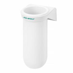 AIR-WOLF | Porte-brosse WC – fermé – plastique ABS – Blanc