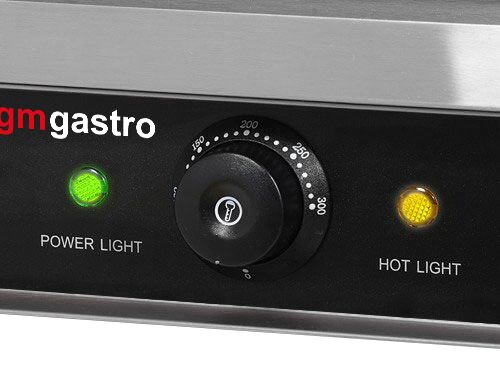 Presse à Panini / Gril de contact - 2,2kW -  Plaques rainurées - Surface de cuisson : 230x230mm