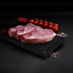 Snijplank met sapgeul - 400x305mm - Dikte: 20mm - HACCP-conform - Polyethyleen - Zwart - Vaatwasmachinebestendig
