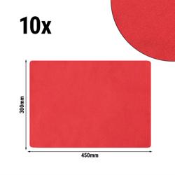 (10 kom) Damast Podmetači za stol Vienna - 30 x 45 cm - vatreno crvena