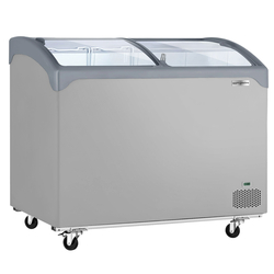 Lada congelatoare - 209 litri (conținut net) - GRI - cu capac din sticlă