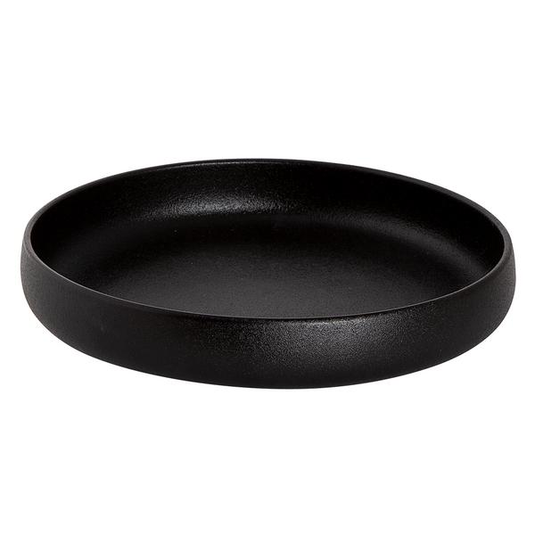 (6 pcs) UNIVERSE | Deep Plate - Porcelain - Ø210mm - Black