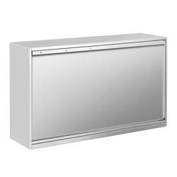 Armadio pensile in acciaio inox PREMIUM - 1400x400mm - con porte scorrevoli - 800mm di altezza