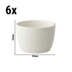 (6 szt.) Miseczka okrągła - Lux - Porcelana - rund - Ø 85mm - Elfenbinowy - 180ml