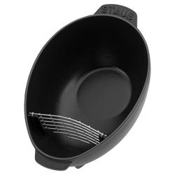 STAUB | Oval Cast Iron Casserole with Lid & Insert – 250 mm - Black - Induction, Grill & Oven