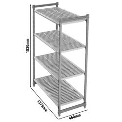 CAMBRO | Camshelving® – Basics Plus – Grundhylla – 1375 mm – med 4 ventilerade hyllplan