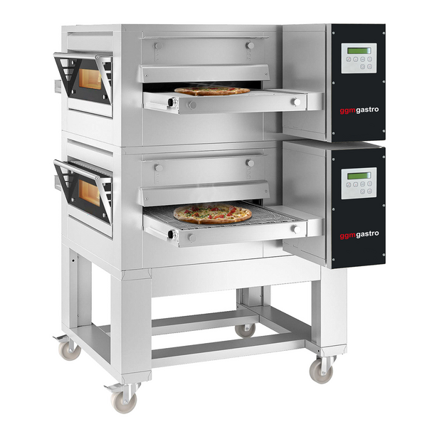 (2 Adet) Gazlı Konveyör Fırın - 1680 x 2180mm - Dijital- Bant genişliği:800mm - Alt Stand dahil