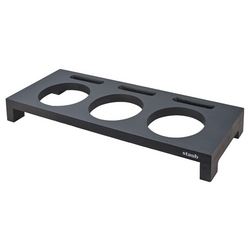 STAUB | SPECIALITIES - Masă de servit pentru 3 mini cocottes - 420x160mm - Fibră lemnoasă - Negru
