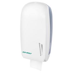 AIR-WOLF | Dispensador de papel WC para hasta 500 hojas individuales - Plástico ABS - Blanco
