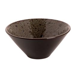(24 pieces) Stoneware Serving Bowl – 500 ml - Ø 150 mm - Brown/Blue Glaze - Turkey Series