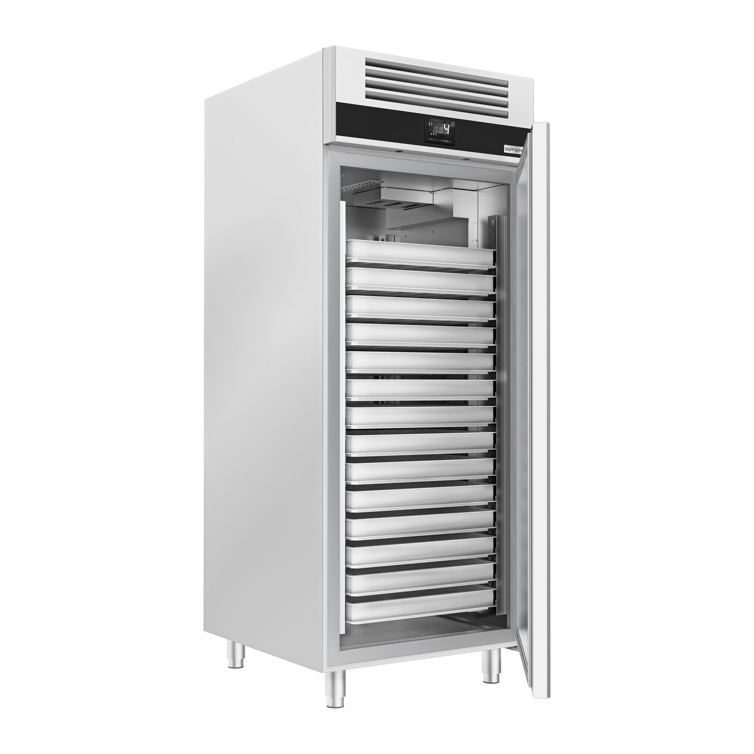 Armoire pâtissière positive en acier inoxydable PREMIUM - 600 x 400 - 850 L - avec 1 porte