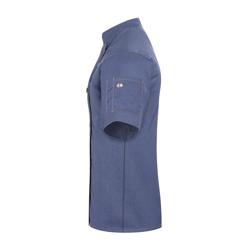 KARLOWSKY| Women's Short-Sleeve Chef Jacket – Denim-Style Vintage Blue - ROCK CHEF Stage 2 - Size 46