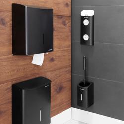 AIR-WOLF | WC borstelhouder - open top - RVS Mat zwart