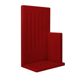 Flessenhouder - polyethyleen - Rood - 300x504x202mm - voor 5 messen en 2 messenslijpmachines