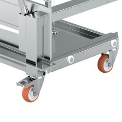 In acciaio inox Carrello portavassoi - per 20 vassoi GN 1/1 (530x325mm) - con ruote girevoli (2 con freno) - compatibile con KDTV2011 & KDMV2011