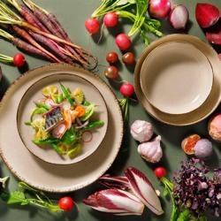 (24 pcs) ANTIGO | Plate - Porcelain - Ø190mm, Ø280mm, Ø190mm, Ø150mm - White