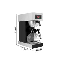Filterkoffiezetapparaat - 1,8 liter - 2 kW - incl. 2 glazen kannen