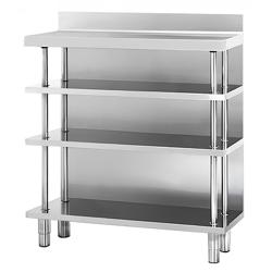 Edelstahl Bar-Arbeitstisch mit 4 Ablagen 1000x300