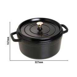 STAUB | LA COCOTTE - Cocotte - Ø 260 mm - Lijevano željezo - Crna boja 