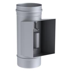 Čisticí vsuvka do potrubí - s boxem a víkem - z nerezové oceli - délka: 476 mm - pro Ø 450 mm