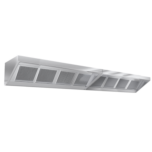 Ventilationskåpa 2,6 m - med filter och lampa