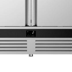 ثلاجة عمودية ستانلس ستيل PREMIUM - 1200 L - +8…-2 °C - مع بابان - تبريد هوائي، أبواب ذاتية الإغلاق، إضاءة LED