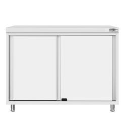 Työpöytäkaappi ruostumattomasta teräksestä ECO - 1000x700mm - liukuovella