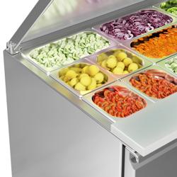 Commercial Saladette Prep Station PREMIUM – 1 Door – GN 1/1 Pan Well – 450×700 mm – +2 to +8 °C