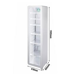 GASTRO-COOL | Vetrina frigo per bibite - 418mm - 220l - Slim - con 1 porta in vetro & illuminazione LED