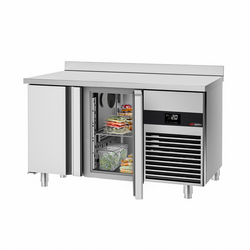 Koelwerkbank PREMIUM - 1400x600mm - met 2 deuren & met achterwand