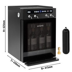 Wijndispenser - 1 klimaatzone - gekoeld - voor 4 wijnflessen