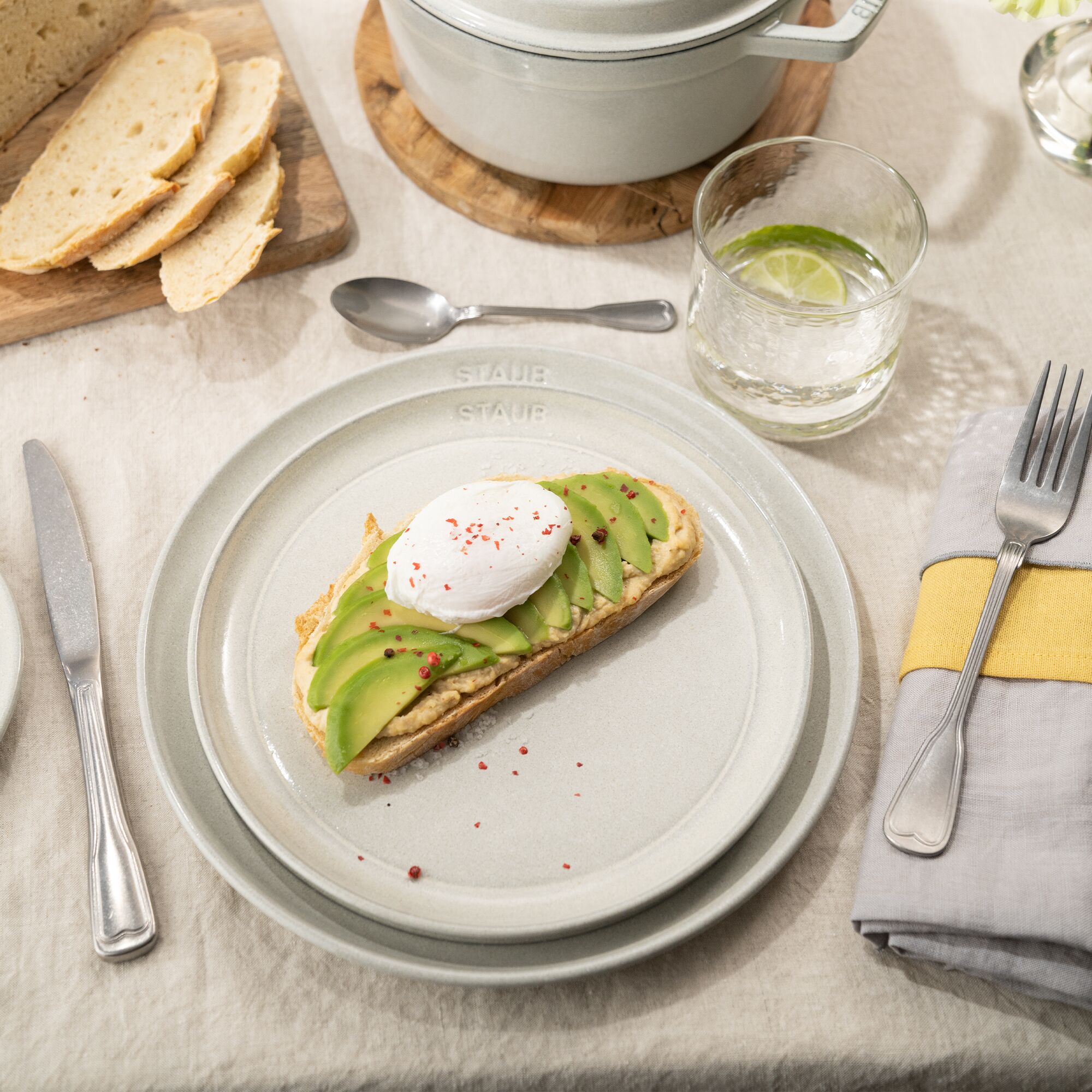 STAUB | DINING LINE - Assiette plate - Ø 220 mm - Céramique - Truffe blanche