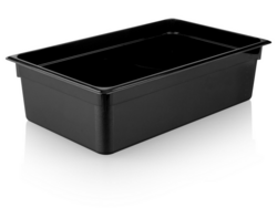 Polycarbonate GN 1/1 container - Black - Height: 150mm