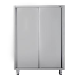 Armario para vajilla de acero inoxidable ECO - 1600x600mm - 2 puertas correderas - Altura: 1800mm