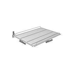 Ritilä - 490x360 mm - vaaleanharmaa - plastifioitu - varten GK374UG - Kantoritilä; korkea vakaus